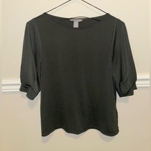 Olive Half Sleeve Top
